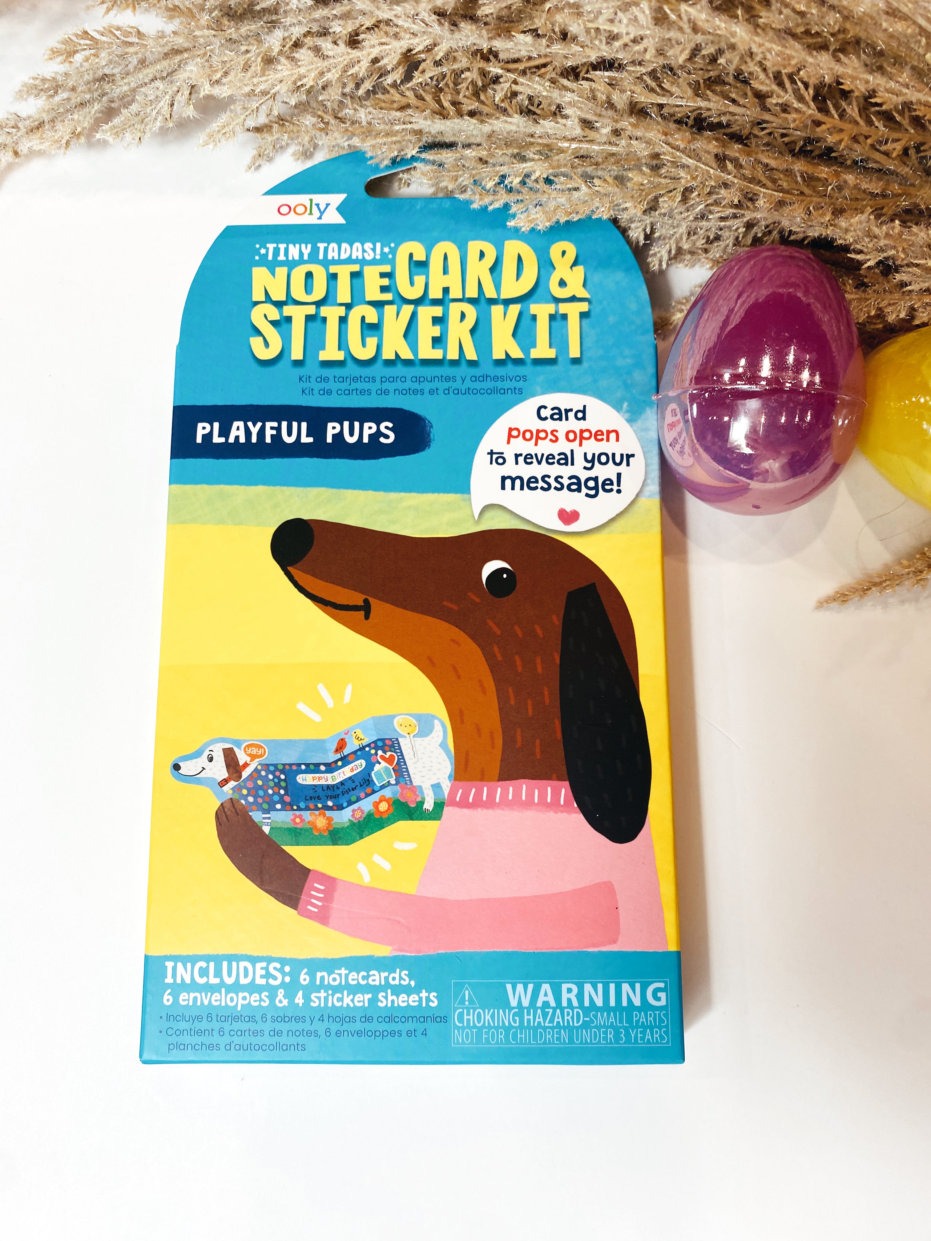 Playful Pups Note Cards & Sticker Set