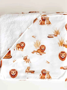 Lion Organic Hooded Baby Towel